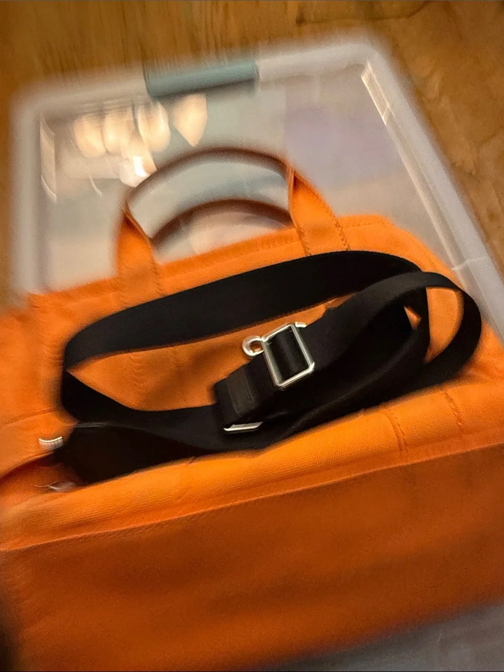 Marc Jacobs Orange / tangerine Canvas 'The Tote Bag' medium size used